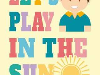 让我们在太阳墙艺术海报中玩