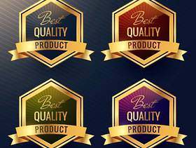 四个最优质的产品标签设计矢量