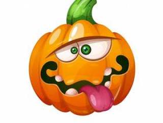 Cute crazy pumpkin characters.