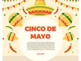 平Cinco De Mayo矢量图