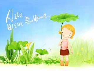 韩国儿童插画psd素材-41