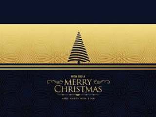 优质圣诞节节日贺卡设计中的金色风格