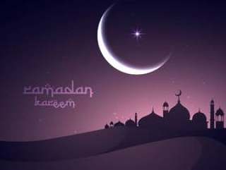 美丽的圣洁节日eid和斋月背景