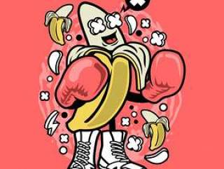 香蕉拳击手卡通