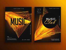 音乐俱乐部聚会传单海报设计模板