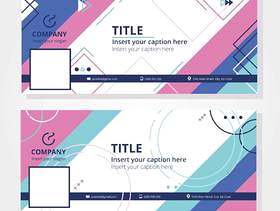 抽象Facebook封面模板