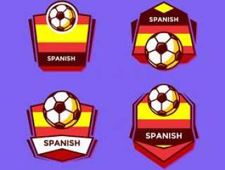 西班牙足球补丁矢量
