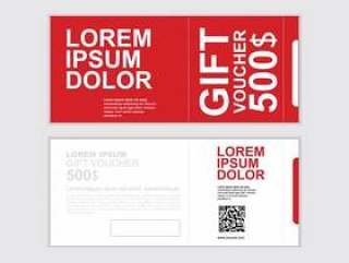 Gift voucher vector design template set