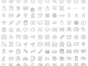 icon素材 线框型icon 常用社交网络icon素材