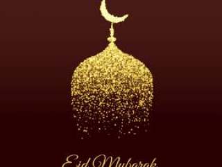 金色清真寺使用eid节日的闪光