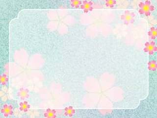 樱花框架日本风格的插图图