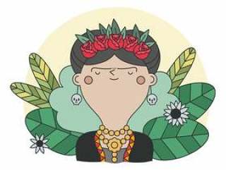 弗里达卡萝矢量