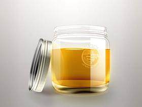 精美蜂蜜瓶子——psd分层素材