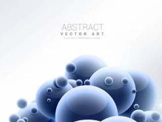 抽象的蓝色球体分子背景