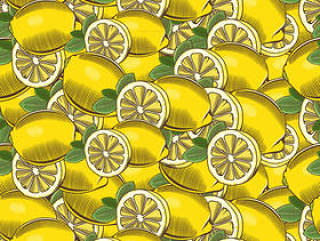 柠檬无缝背景