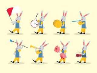 兔子游行乐队矢量