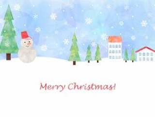 雪人_粉彩_背景1516