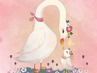 Love Mommy Goose to Her Child