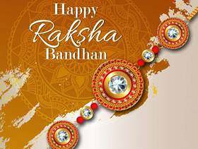 Rakhi卡设计为快乐Raksha Bandhan庆祝
