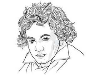 路德维希·范·贝多芬的绘画插图
