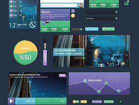 Flat Metro Style Web UI Elements Kit