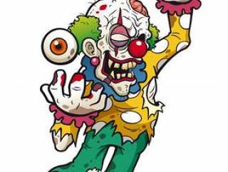 Cartoon Zombie clown