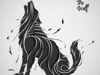 The wolf splash silhouette