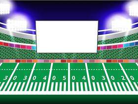 Jumbotron和泛光灯在体育场的空白屏幕