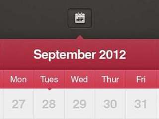 日历UI Kit iOS Psd