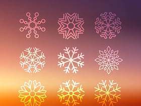 冬天的雪花集合