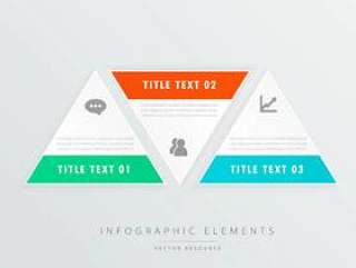 三角形形状信息图表模板与业务图标