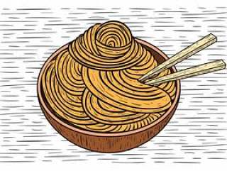 手绘矢量食物插画