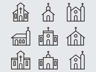 教会和修道院图标