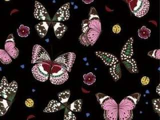 美丽的夜晚蝴蝶飞无缝模式