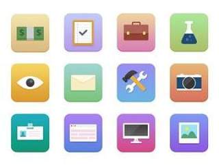 surfing icons psd