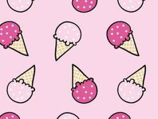 Cute ice cream pattern design for t shirt printing