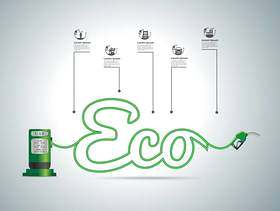 Eco燃料概念，例证现代设计模板