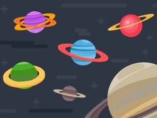 土星行星背景图的圆环