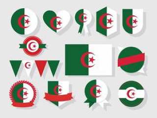 阿尔及利亚徽章矢量