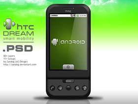 HTC Dream Android 手机 PSD分层素材