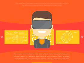 虚拟现实体验眼镜或耳机