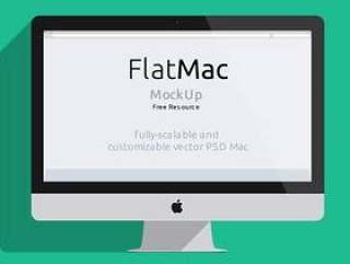 iMac＆amp; Macbook Psd Flat Mockup