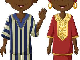 非洲儿童与传统服饰