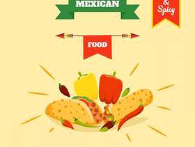 墨西哥食物菜单矢量