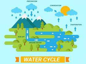 在自然向量中的水循环
