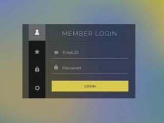 优雅的会员登录表单模板设计背景