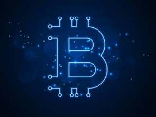比特币技术网络数字背景
