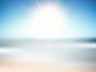 海滩模糊背景