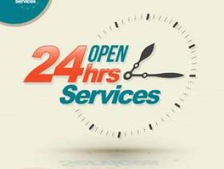 24 hours open services.