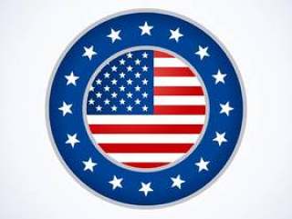 美国国旗徽章设计